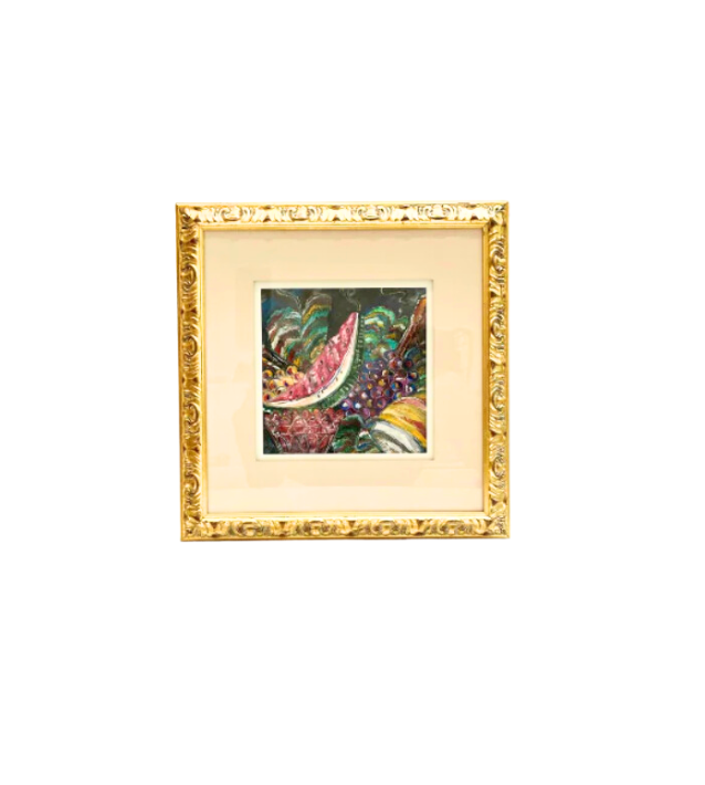 A Pair, Still Life Oil And Mixed Media in 23k Gilt Frames