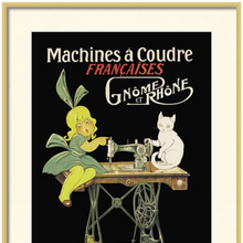 Vintage French Machines a Coudre Gnome et Rhone Poster