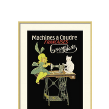 Vintage French Machines a Coudre Gnome et Rhone Poster