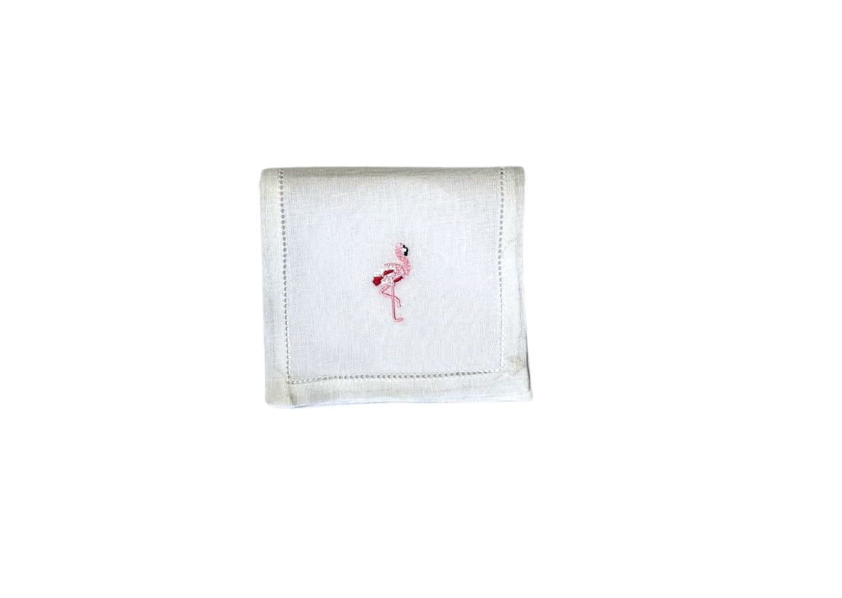 Pink Flamingo Cocktail Napkins, Set of 4