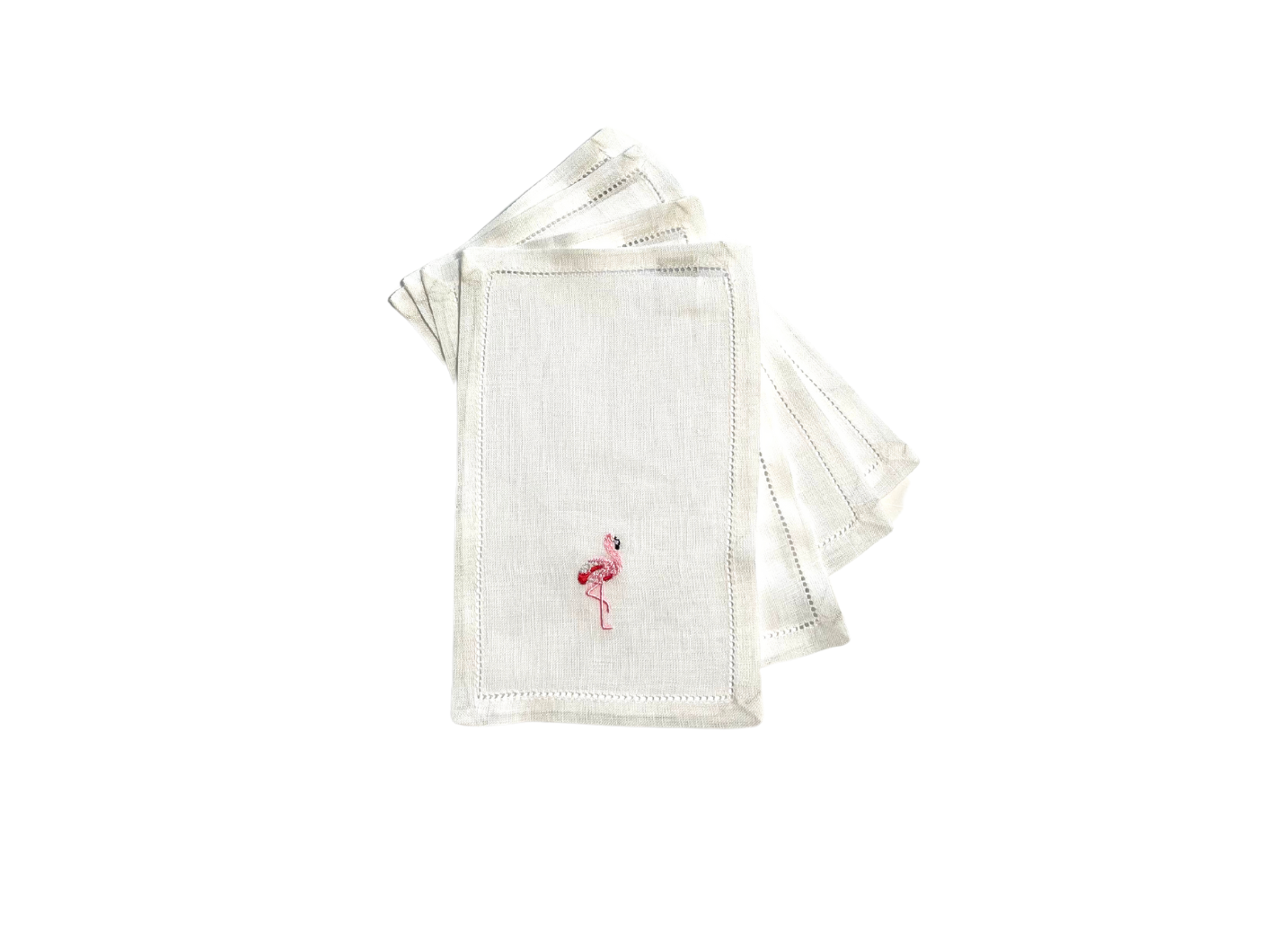 Pink Flamingo Cocktail Napkins, Set of 4