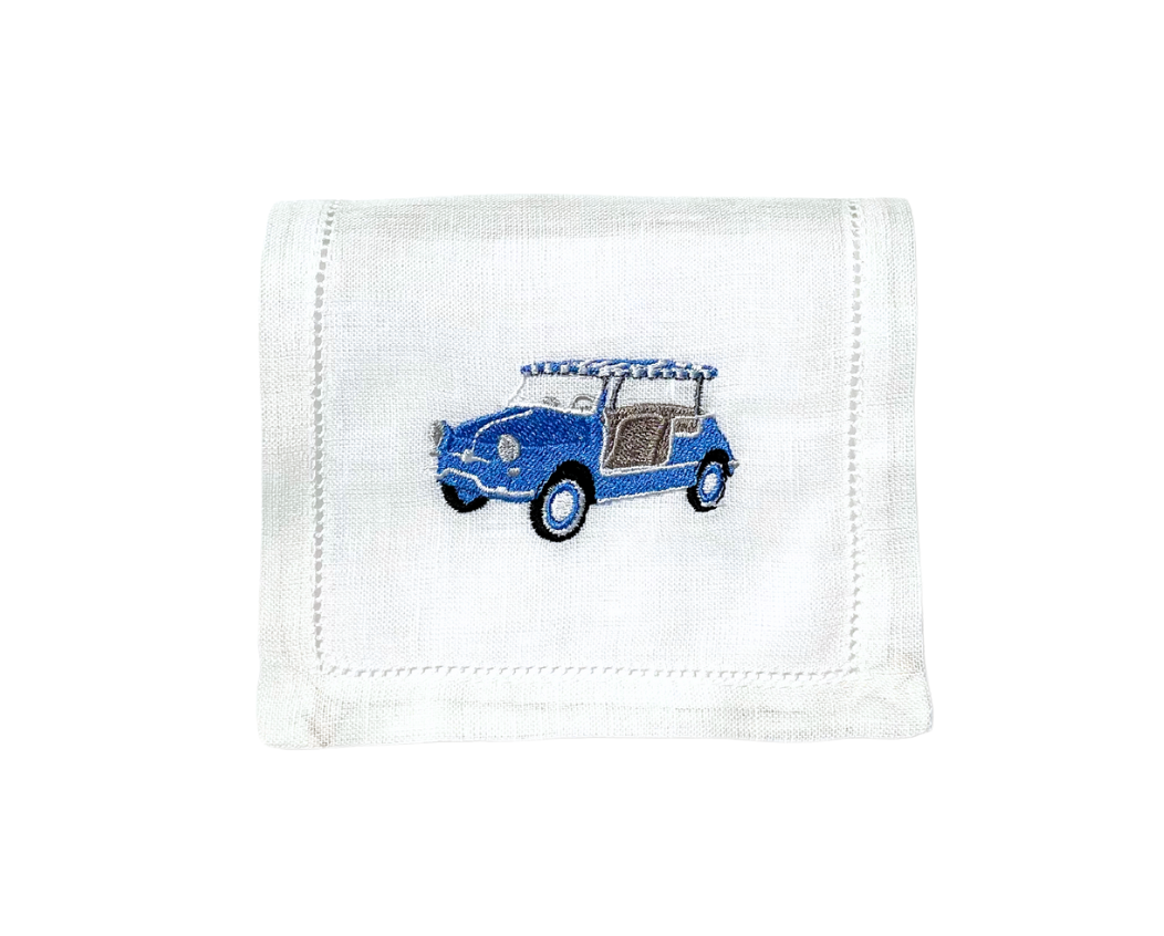 Blue Jolly Cocktail Napkins, Set of 4