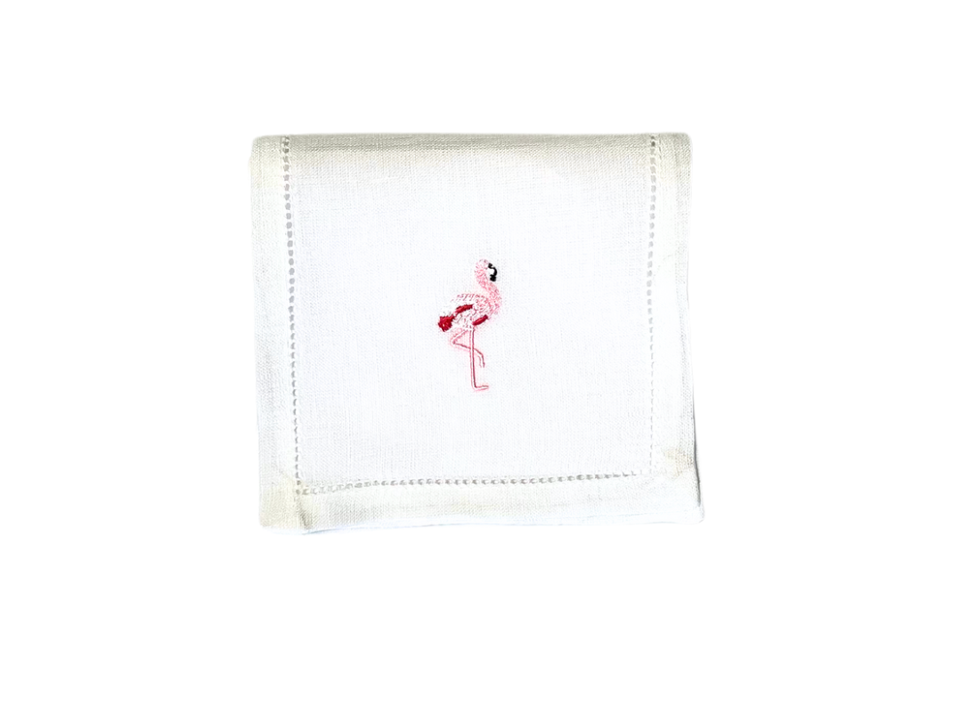 Pink Flamingo Cocktail Napkins, Set of 4