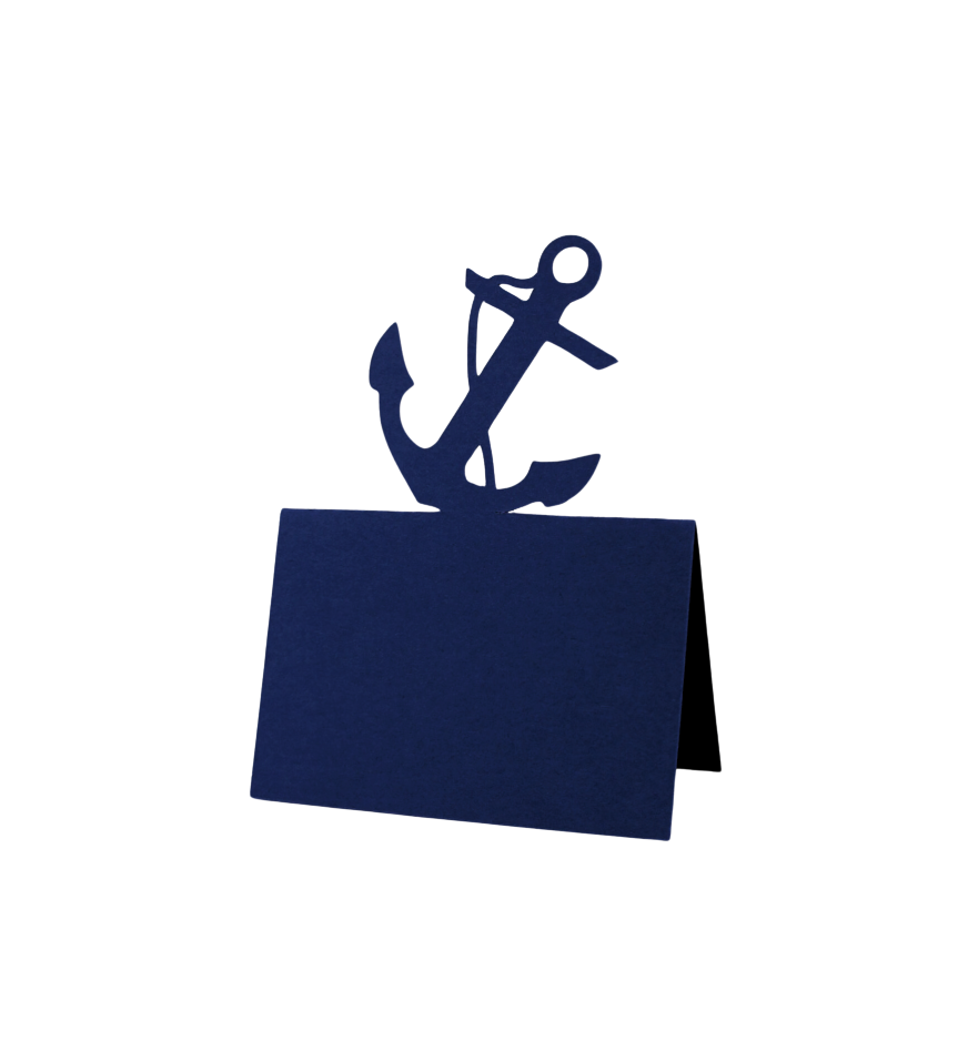 Navy Anchor Place Cards, Bundle of 8