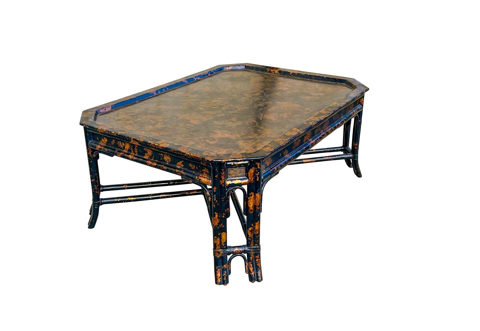 Maitland Smith Large Faux Tortoise Tray Table