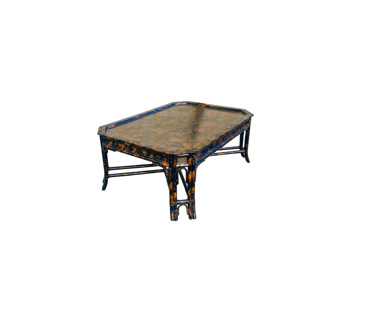 Maitland Smith Large Faux Tortoise Tray Table