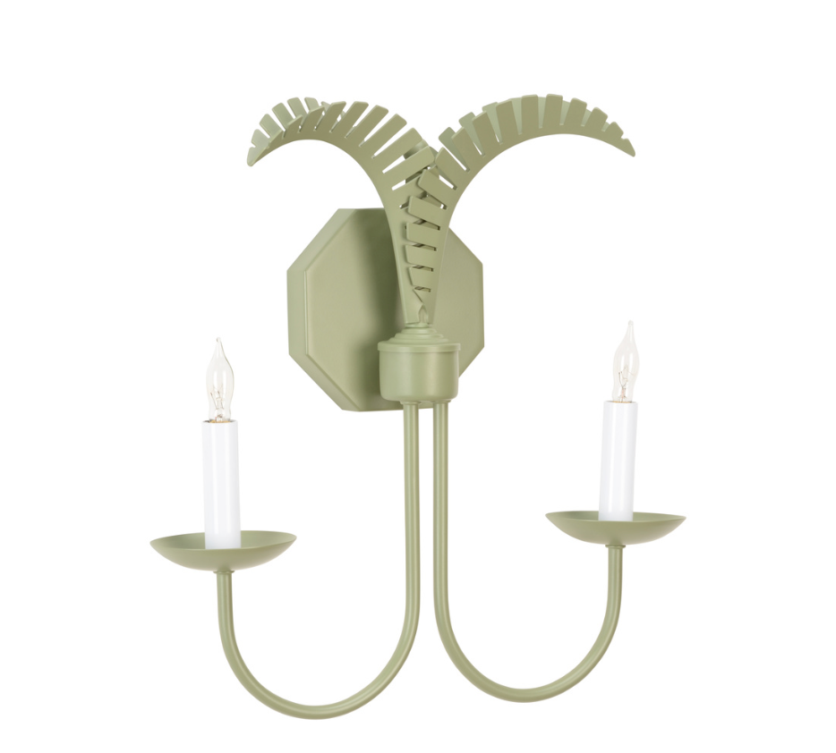 Petite Palm Sconce - Green