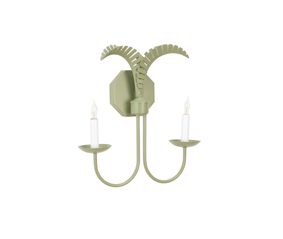 Petite Palm Sconce - Green