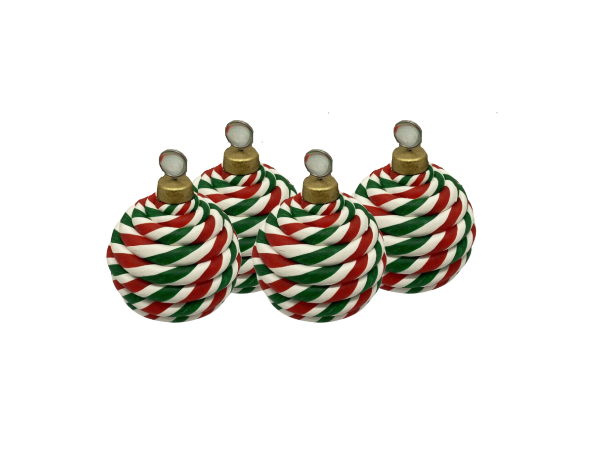 Vintage Department 56 Candy Swirl Place Card Holders, Set of 4