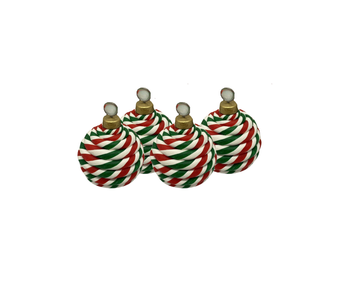 Vintage Department 56 Candy Swirl Place Card Holders, Set of 4