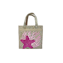Starfish & Coral Embroidered Box Tote