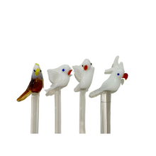 Vintage Birds Swizzle Stirrers, Set of 4