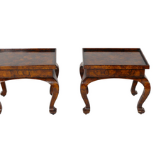 A Pair, Faux Tortoiseshell End Tables