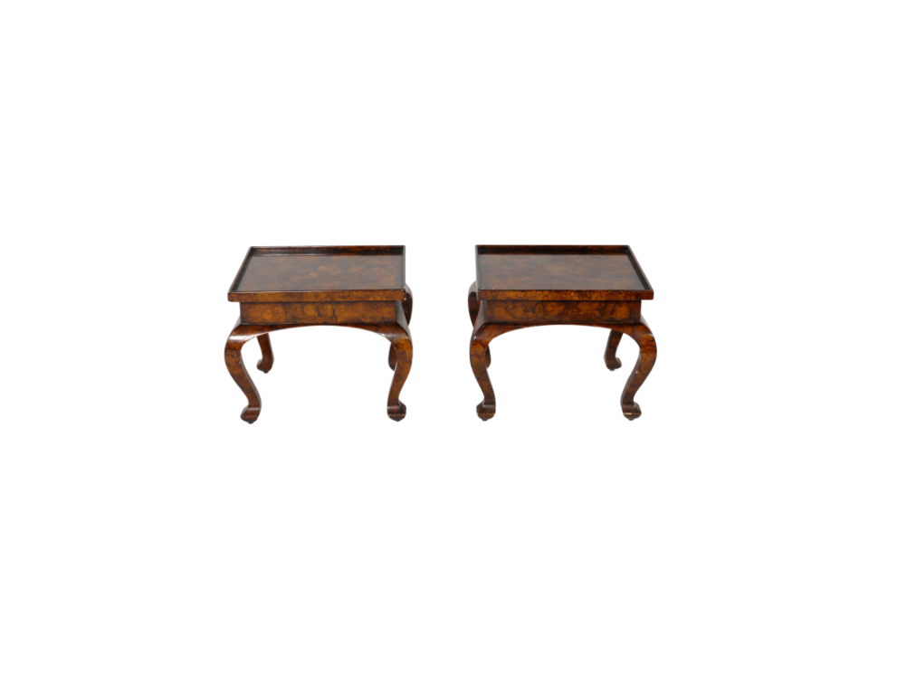 A Pair, Faux Tortoiseshell End Tables