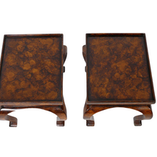 A Pair, Faux Tortoiseshell End Tables