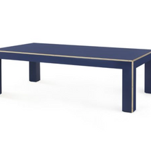 Lacquered Wood and Brass Coffee Table