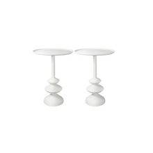 A Pair, Plaster Sculpture End Tables