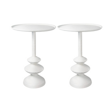 A Pair, Plaster Sculpture End Tables