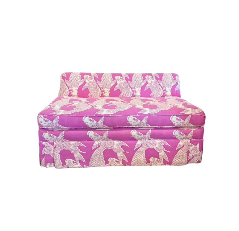 NEW Danielle Rollins Home Pink Koi Banquette Indoor/Outdoor