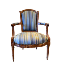 Blue Stripe Louis XVI Armchair