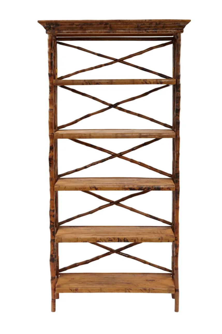 English Tortoise Rattan Bookcase