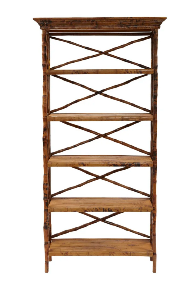English Tortoise Rattan Bookcase Danielle Rollins Brands LLC