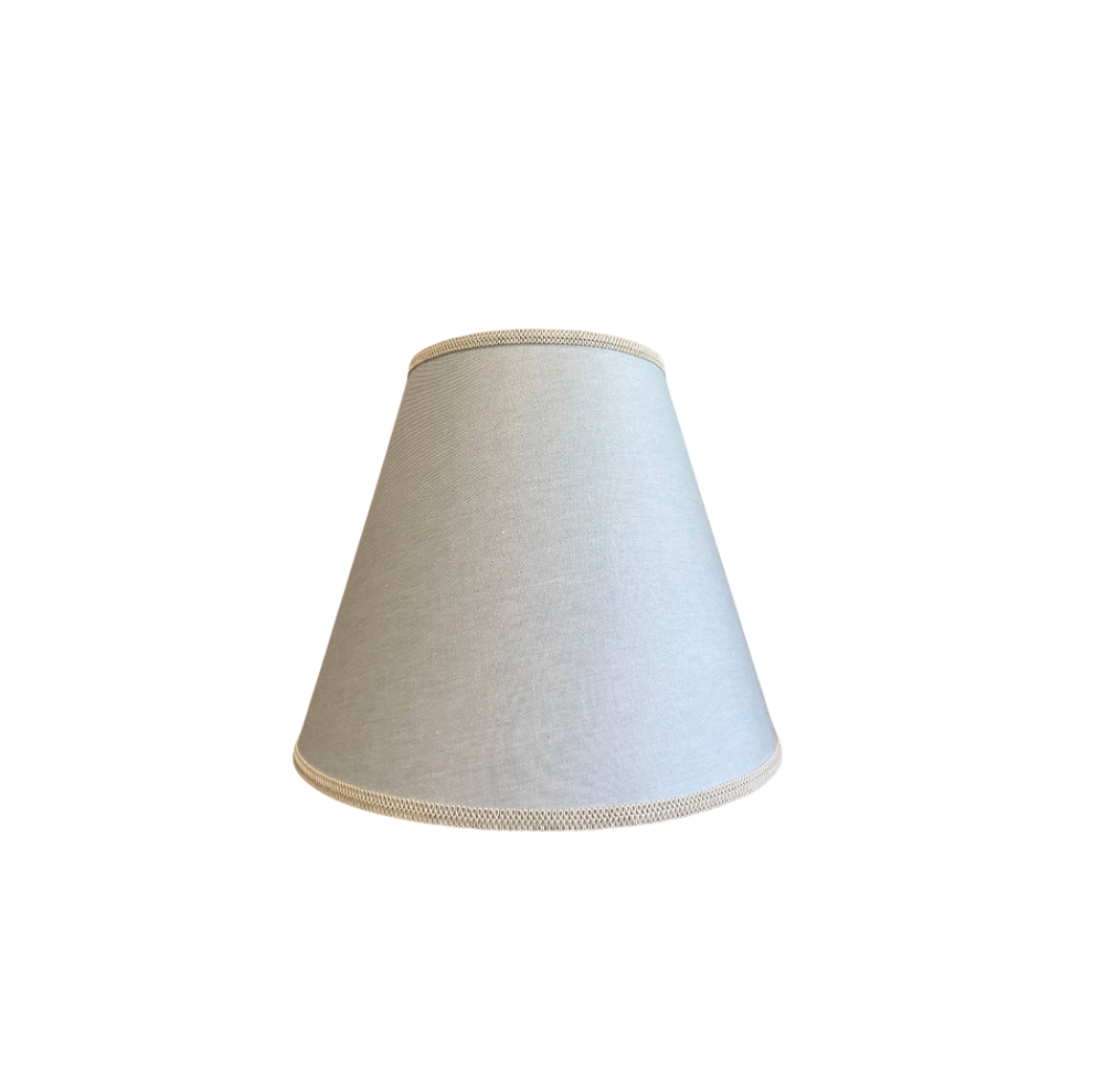 Lampshades - Light Blue with White Trim