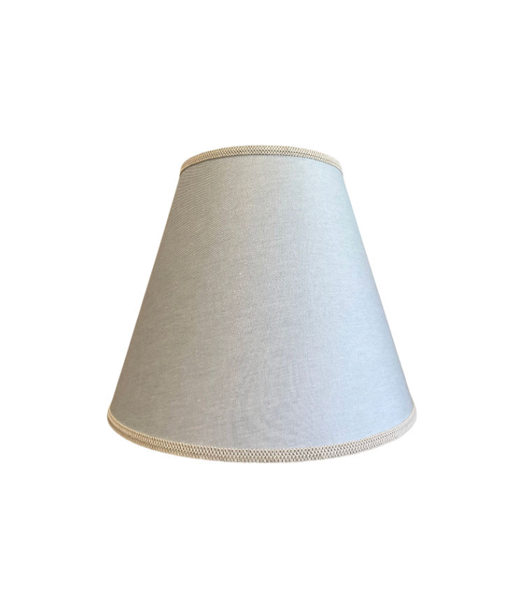 Lampshades - Light Blue with White Trim