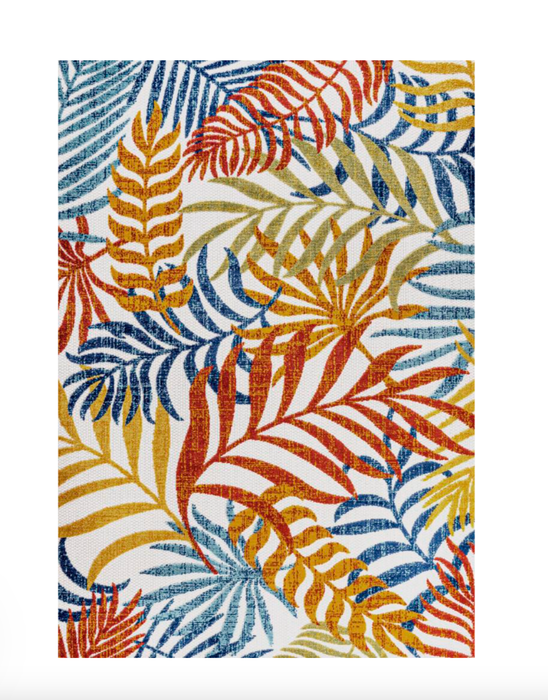 Colorful Palm Print Rug