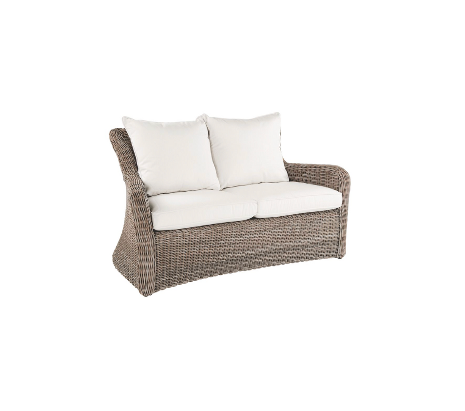 Hamptons Wicker Settee Sofa