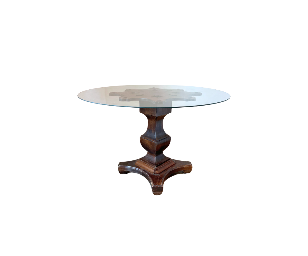 Vintage round pedestal table