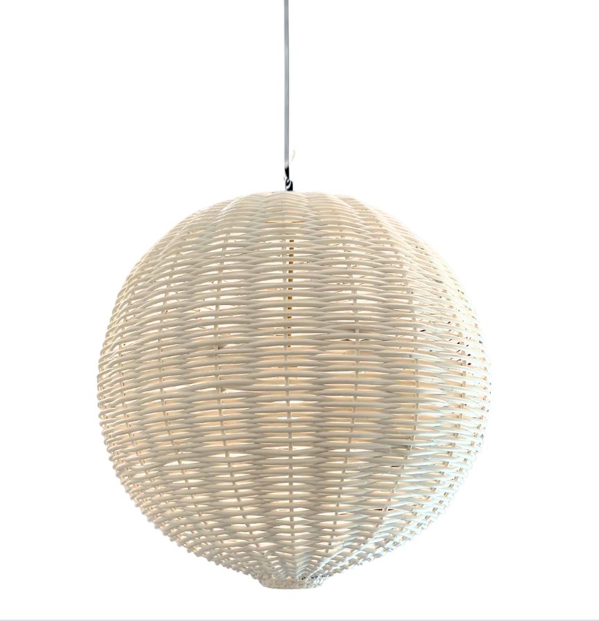 Rattan Globe Indoor/Outdoor Pendant