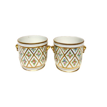 A Pair, Decorative Porcelain Cache Pots