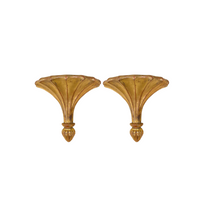 A Pair, Vintage Gold Gilded Brackets