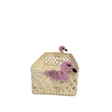 Mini Flamingos Rectangular Basket