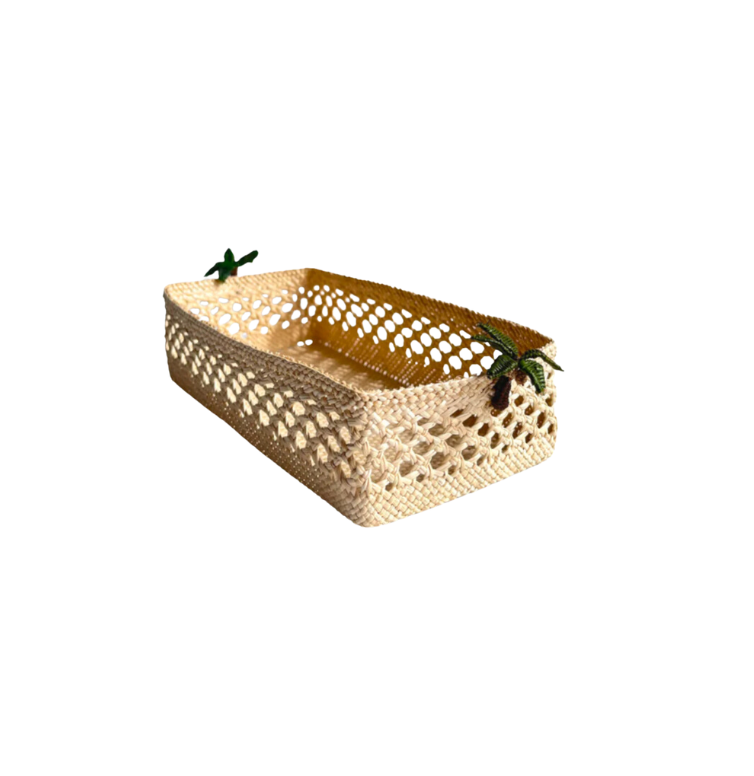 Mini Palms Rectangular Basket