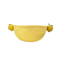 Iraca Raffia Lemon Weaved Basket