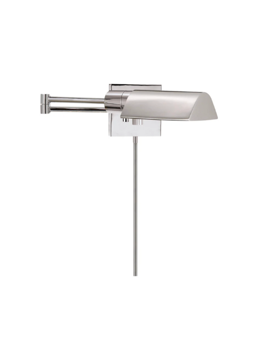 Polished Nickel Studio Swing Arm Sconce