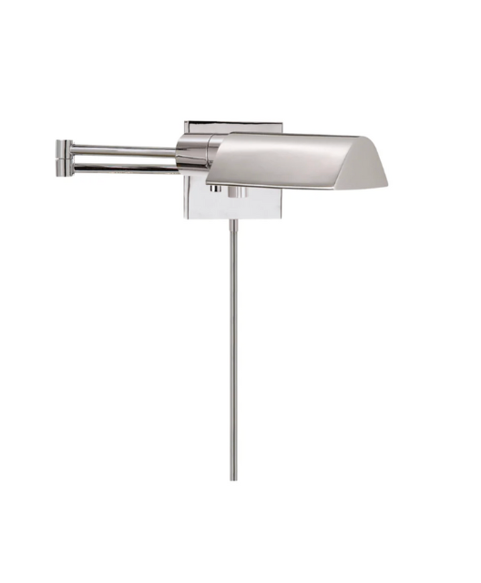 Polished Nickel Studio Swing Arm Sconce