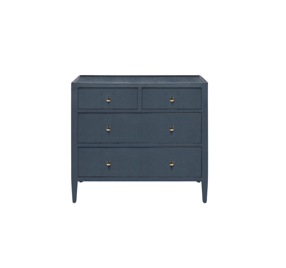 Navy Faux Belgian Linen Maris Dresser