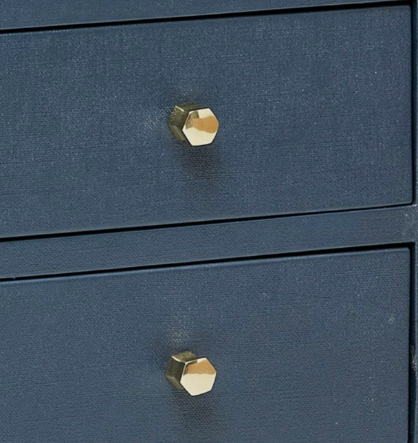 Navy Faux Belgian Linen Maris Dresser