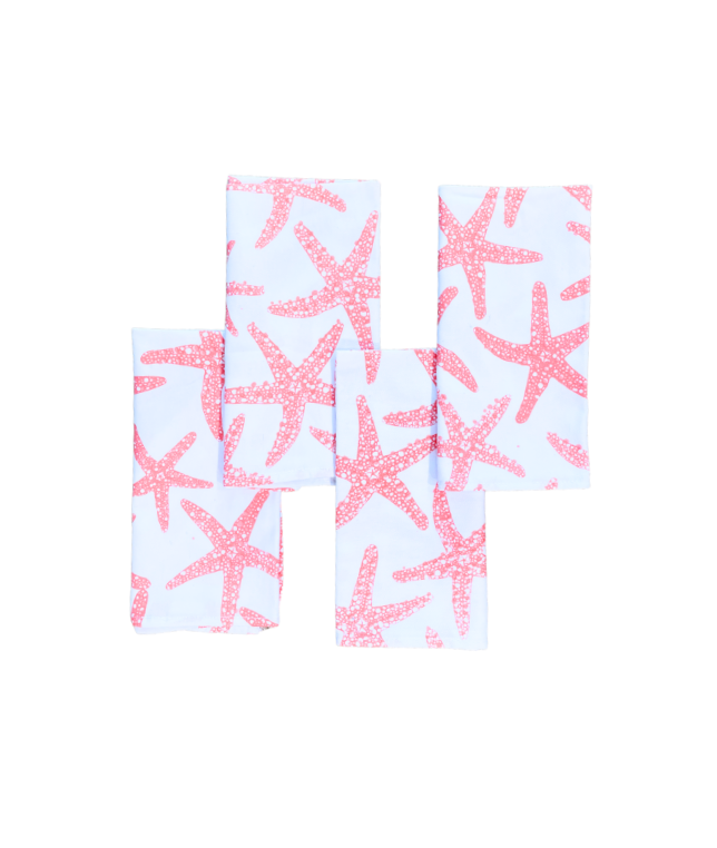 Coral Starfish Bahama Handprint Napkins