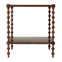 Walnut Bobbin British Colonial Side Table