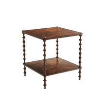 Walnut Bobbin British Colonial Side Table