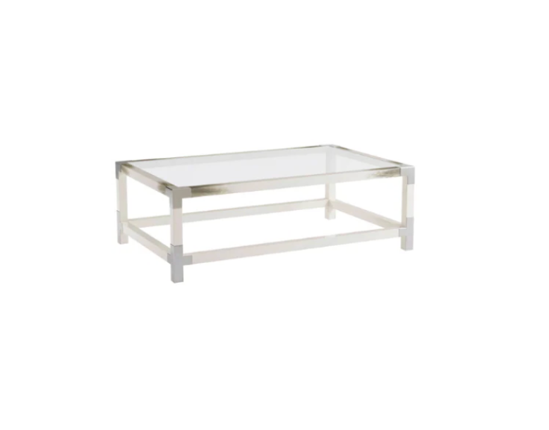 Longhorn White Faux Horn Coffee Table