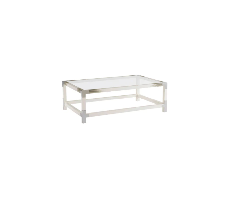 Longhorn White Faux Horn Coffee Table