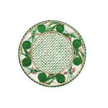 Handwoven Green Caracol Iraca and Straw Placemat