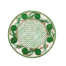 Handwoven Green Caracol Iraca and Straw Placemat