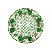 Handwoven Green Caracol Iraca and Straw Placemat