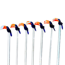 Toucan Tropical Bird Swizzle Sticks, Set of 7